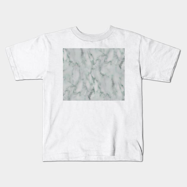 Ariana Verde - green marble Kids T-Shirt by marbleco